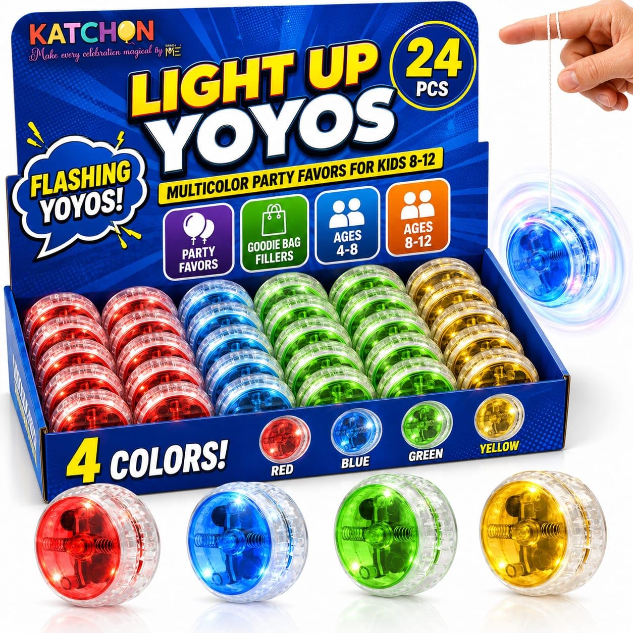 【キヨ】キヨ4点アソートセット Amazon.com: KatchOn, 24 Pcs Multicolor Light Up Yoyos, Party